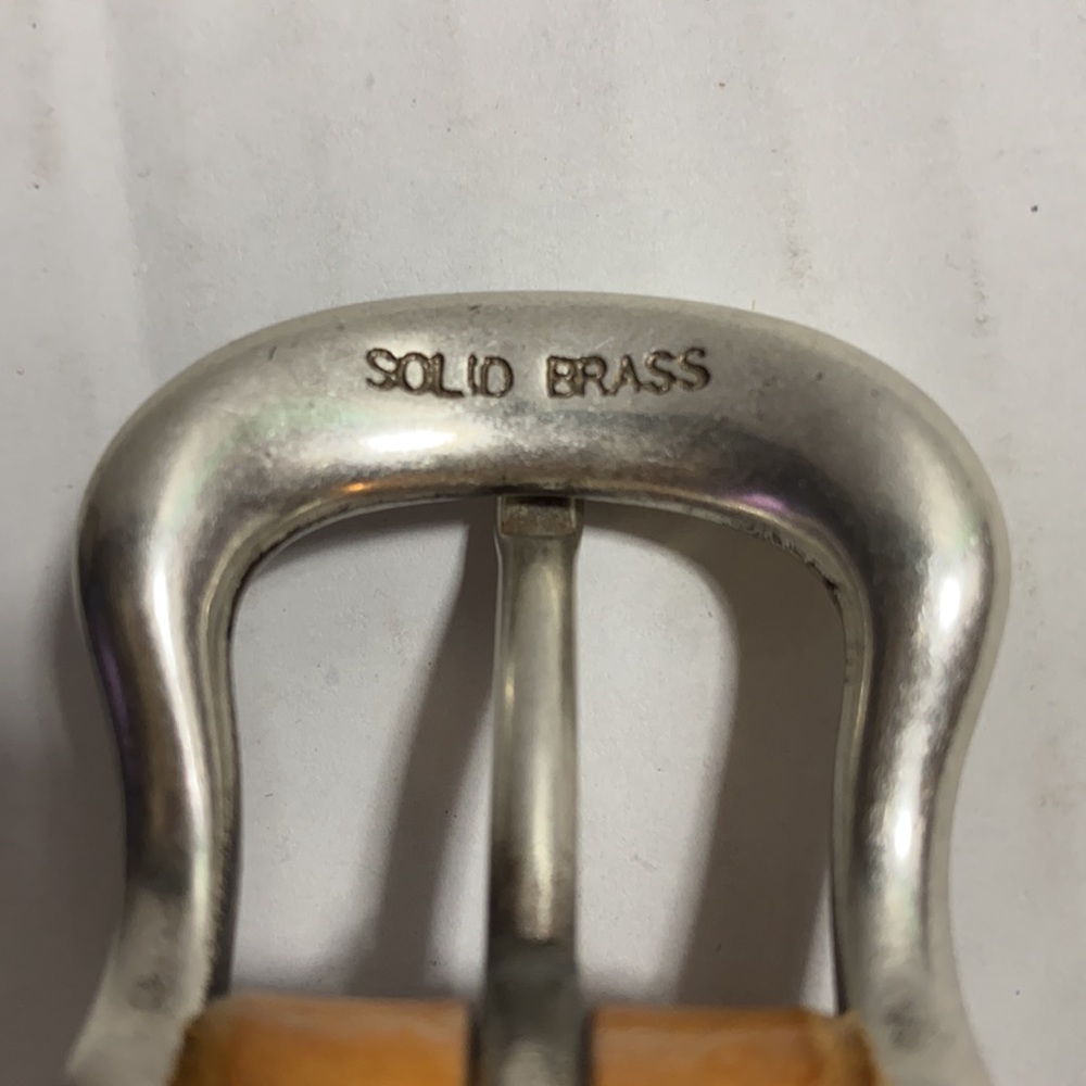 Fossil Solid Brass/Leather Belt - image 6